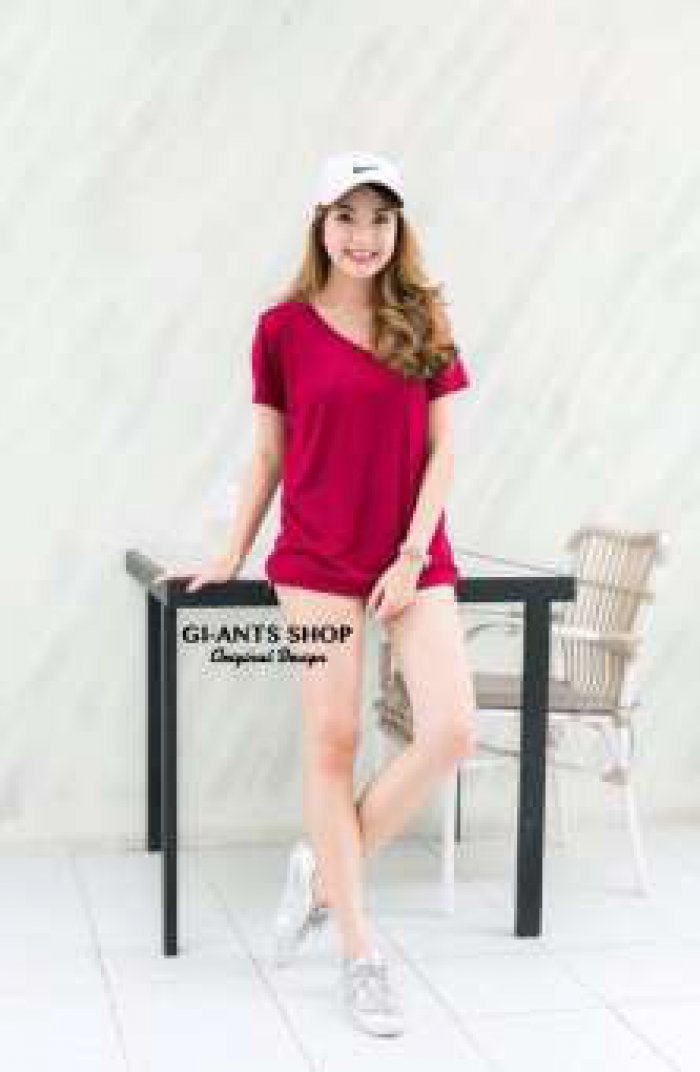เสื้อผ้าแฟชั่น เสื้อยืด ผ้าเรย่อน อก 32-40 ผ้าเรย่อน เนื้อผ้านิ่ม เสื้อยืดคอวี กระเป๋าหน้า แขนสั้น (ไซส์ใหญ่) ทรงหลวมๆ เสื้อผู้หญิง ใส่สบายๆๆ ราคาพิเศษ