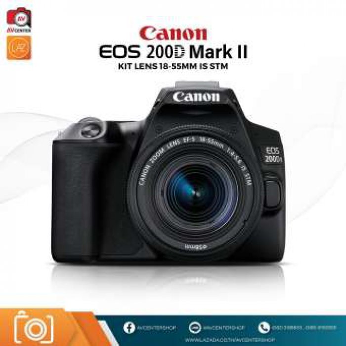 Canon Camera EOS 200D MKII 18-55 is stm ( รับประกัน 1 ปี By AVcentershop )
