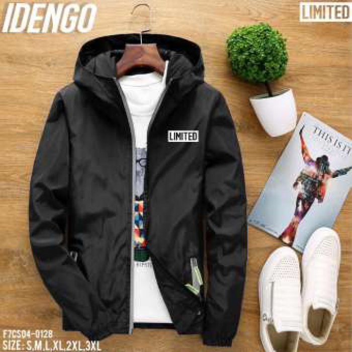 เสื้อแจ๊คเก็ตแขนยาวผ้าร่มซิปสะท้อนแสง เสื้อนีอออน เสื้อสะท้อนเเสง Flex IDENGO No.F7Cs04-0122