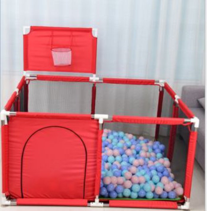 พร้อมส่งทันที!! คอกกั้นเด็ก/บ้านบอล แป้นบาส 4x4 ฟุต