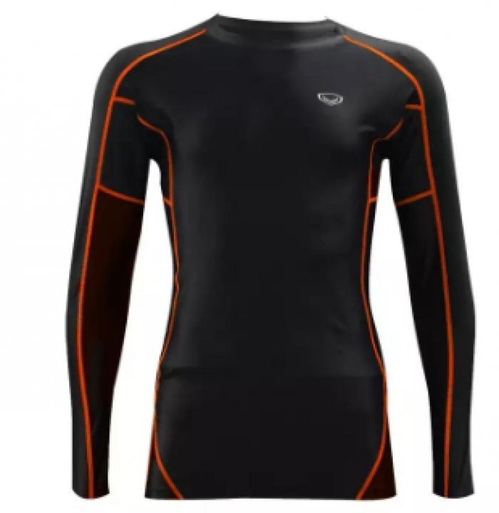 Grand sport เสื้อ Compression S-ONE แขนยาว (ดำ-ส้ม)
