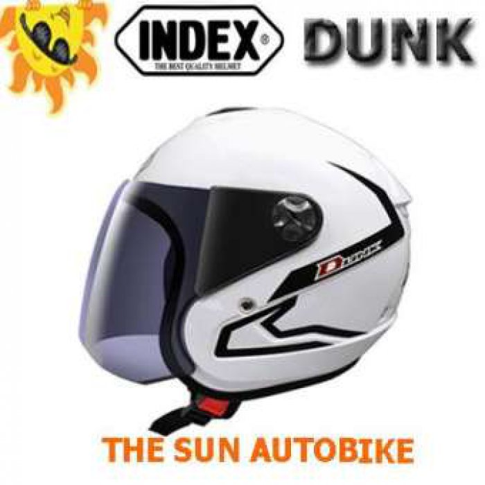 หมวกกันน็อค INDEX DUNK NEW มี 6 สี รุ่นเปิดหน้า (Size L: ขนาดรอบหัว 58-60 cm.) **แท้**