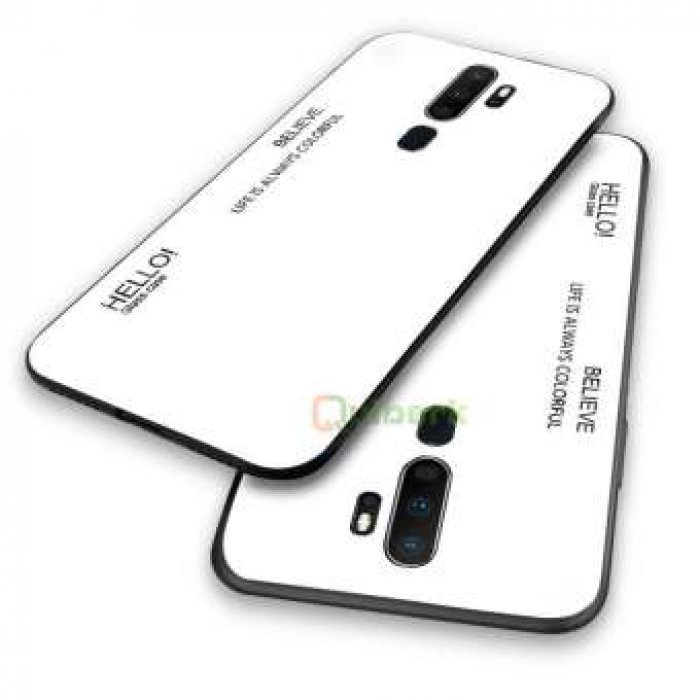 สำหรับ OPPO A9 A5 2020 ฮาร์ดไล่โทนสีแก้วปลอกป้องกันรอยขีดข่วนกรณีปกหลังคุ้มครอง
