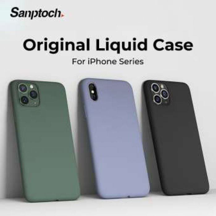 Sanptoch เคสนุ่มบางสำหรับ iPhone 11 PRO MAX x XR XS MAX 8 7 6 6s ปลอกซิลิโคนเหลวของแท้ปลอกสีลูกกวาดสำหรับ iPhone x XS 11 PRO MAX XR