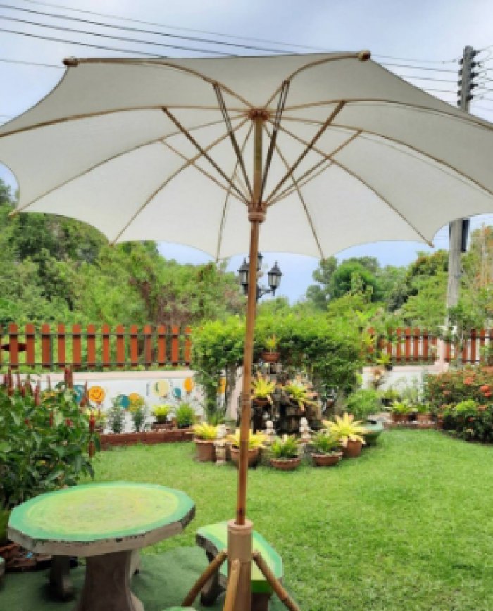 ⛱[ถูกมาก จากโรงงาน]⛱ ร่มสนาม ร่มผ้าดิบ 40 นิ้ว ❌ส่งตรงจากเชียงใหม่ #ร่มผ้าดิบ #ร่มเชียงใหม่ #ร่มสนาม #ร่มสปา
