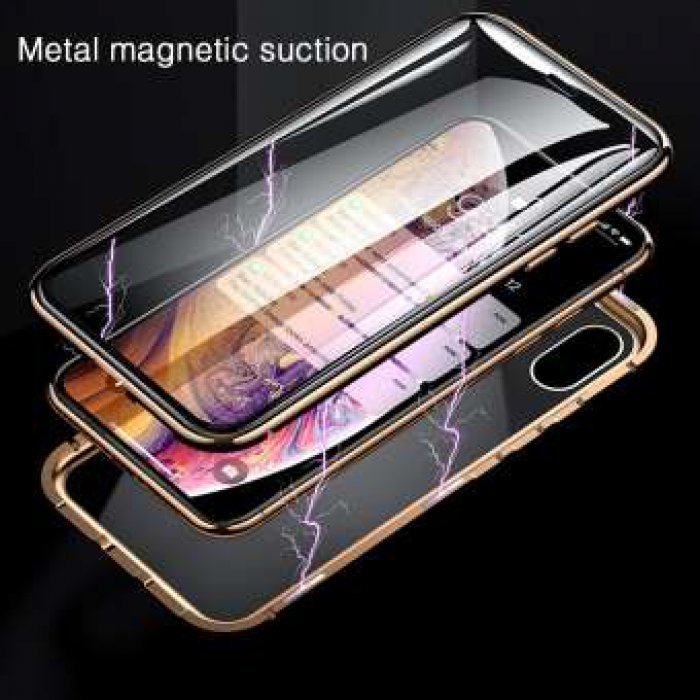 สำหรับ iPhone 11 Pro x XS MAX XR 8 7 6 6 วินาทีบวกกรณีโทรศัพท์,กระจกสองด้าน 360 เต็มปกแม่เหล็กดูดซับโลหะกรอบปลอก