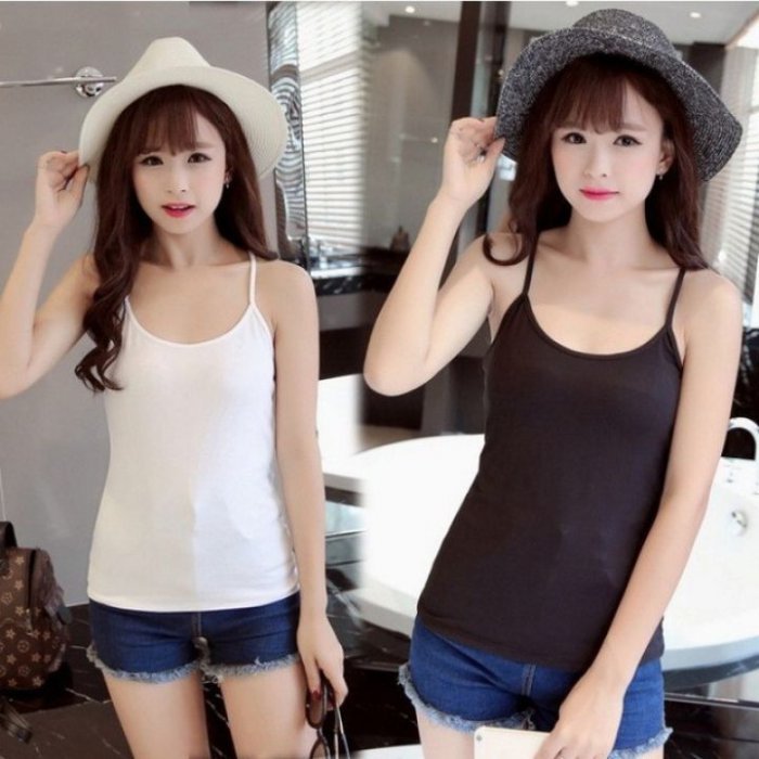 [A101ก][ขาว-ดำ] เสื้อสายเดี่ยว เสื้อซับ เนื้อผ้าดี สวมใส่สบาย ดีไซน์สวยงาม