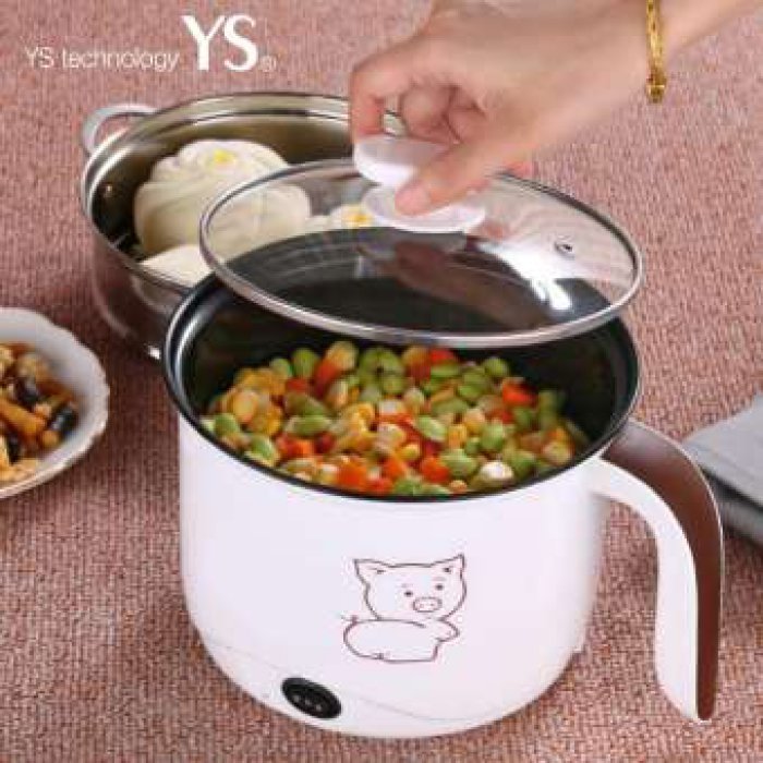 Mini cooker เคลือบไม่ติดมินิหม้อหุงข้าวอเนกประสงค์สำหรับทำอาหารหลากหลายเหมาะสำหรับที่พักนักศึกษาครอบครัวขนาดเล็ก (2-3 คน) Mini cooker. Rice cooker