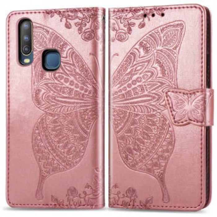 เคส Vivo Y15 / Y15 2020 / Y3 / Y17 / Y19 / U3/Y5S,ผีเสื้อนูนหนังพลิกครอบคลุมกรณีสำหรับ Vivo Y15 / Y15 2020 / Vivo Y3 / Vivo Y17 / Vivo Y19 / Vivo U3 / Vivo Y5S