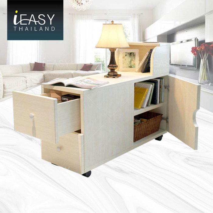IEASY ตู้ข้างเตียง ตู้เก็บของ ตู้ข้างโซฟา ชั้นไม้อเนกประสงค์ โต๊ะข้างเตียง ตู้ลิ้นชัก ชั้นเก็บของข้างเตียง อเนกประสงค์ FD117