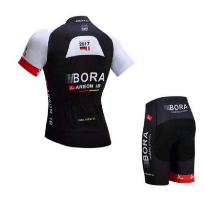 BORA ชุดปั่นจักรยานลายทีม (สีดำ/ขาว)