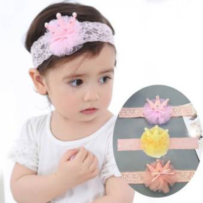 ลูกไม้เด็กแรกเกิดสายคาดหัวทารกสาวเครื่องประดับผมมงกุฎน่ารักBowknotเด็กผ้าคาดศีรษะสำหรับเด็กผู้หญิงที่รัดผมดอกไม้ทารกอุปกรณ์ตกแต่งผมเด็กผู้หญิง