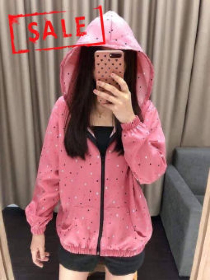 เสื้อคลุมลายจุด เนื้อผ้าโฟร์เวย์นุ่ม บาง เบา ใส่สบาย