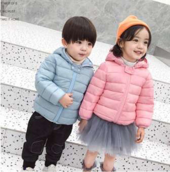 Baby เสื้อกันหนาวเด้ก มีฮู้ด มีหู หนา (สีฟ้า) รุ่น B299