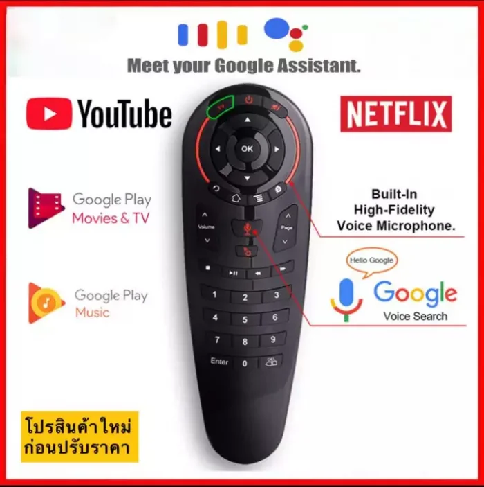 G30S Air mouse (ตัวท็อปสุด) มี Gyro เมาส์ไร้สาย 2.4G Wireless Air Mouse + Voice Search (จัดโปรสินค้าใหม่จำนวนจำกัด)