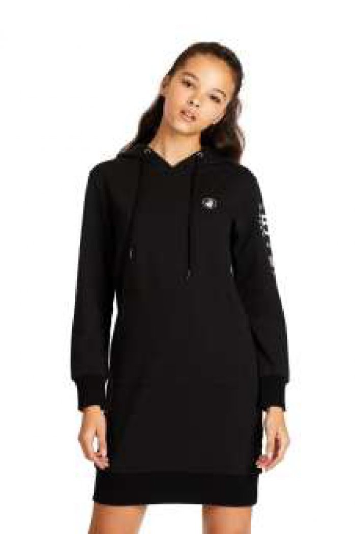 BODY GLOVE Active Winter 19/20 Women Hoodies Dress เสื้อฮู้ดแขนยาวผู้หญิง รุ่น Active Dress [Black Light] สี Black