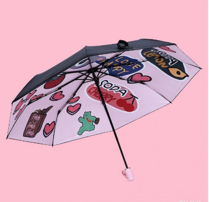 ☂☂☂ร่มกันแดดเกาหลีน่ารักพับสองใช้ร่มพับร่มการ์ตูนนักเรียนร่มกันแดดป้องกันรังสีอัลตราไวโอเลตหญิง