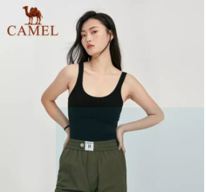 Camel เสื้อกั๊กสตรีที่มีหน้าอก Pad วิ่งออกกำลังกาย Suspenders สวมใส่กีฬาชุดชั้นใน