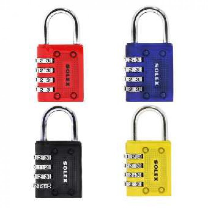 SOLEX COMBINATION LOCK กุญแจ รหัส 4 รหัส C44 ล็อค กระเป๋า กระเป๋าเดินทาง ตู้ล็อคเกอร์