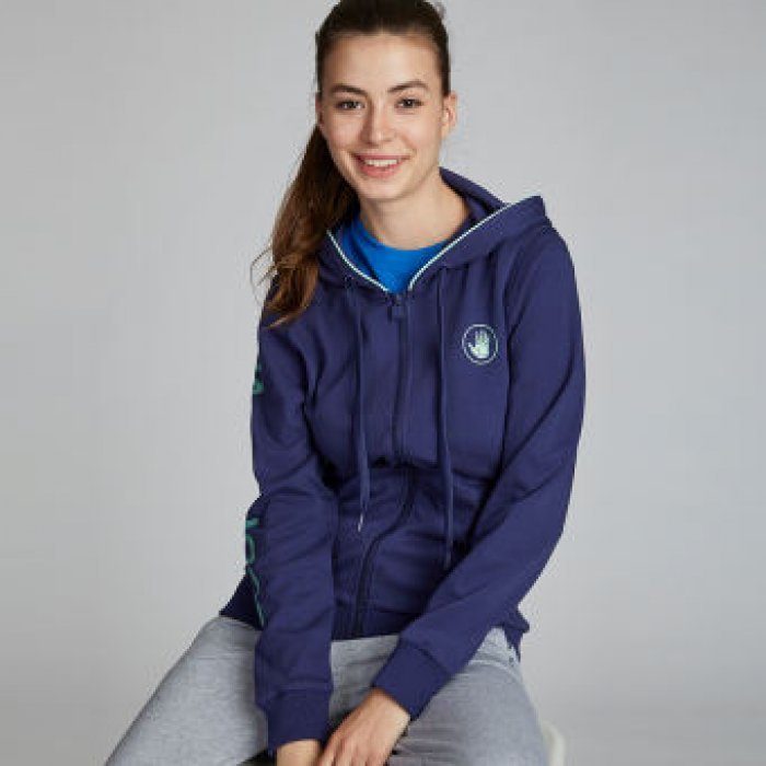 BODY GLOVE Sport Casual Interlock Spandex Hoodies - Women เสื้อฮู้ดแขนยาว ผู้หญิง สี Navy
