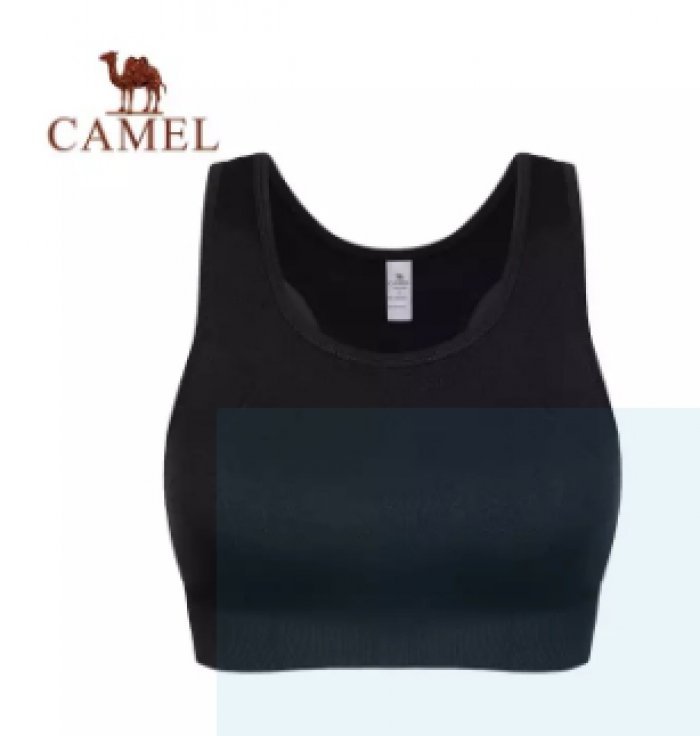 Camel ผู้หญิงสปอร์ตบราไร้สายไม่มีรอยต่อเหงื่อดูดซับ Breathable โยคะแห้งเร็วดัน Tops Comfort ชุดชั้นในคุณภาพสูงเทนนิส Bra Gauze Bra วิ่งฟิตเนสออกกำลังกาย