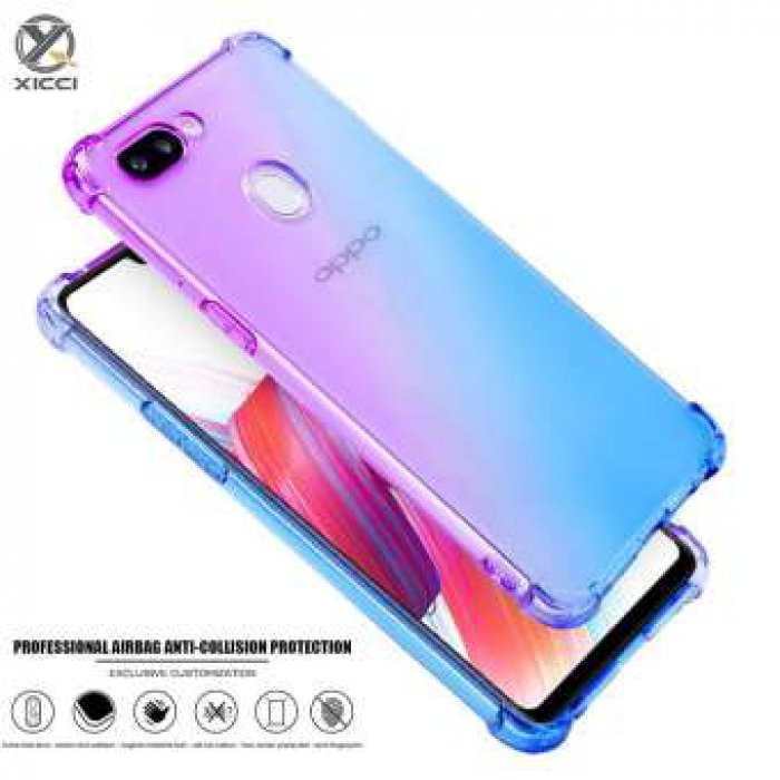 Xicci สำหรับ OPPO F9 A7X f9pro ไล่โทนสีสีกรณีปกอ่อน TPU ซิลิโคนโทรศัพท์กรณีปกหลังถุงลมนิรภัยกันกระแทกปลอก