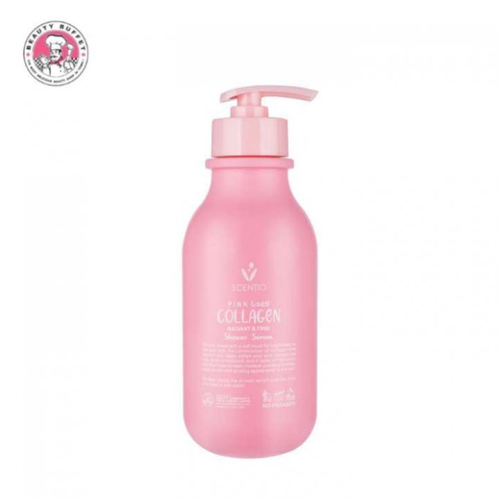 BEAUTY BUFFET SCENTIO PINK COLLAGEN RADIANT & FIRM SHOWER SERUMเซนทิโอ พิ้งค์ คอลลาเจน เรเดียนท์ แอนด์ เฟิร์ม ชาวเวอร์ เซรั่ม (350 ML)