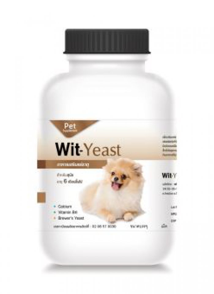 [1 ขวด]บรรจุ 380 เม็ด Exp.08.22 Wit-Yeast อาหารเสริม วิตามิน บำรุงผิวหนัง บำรุงขน กล้ามเนื้อ ระบบขับถ่าย รสชาติดี สุนัขชอบ