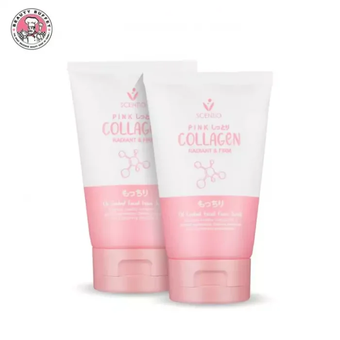 [แพ็คคู่]BEAUTY BUFFET SCENTIO PINK COLLAGEN RADIANT & FIRM OIL CONTROL FACIAL FOAM SCRUB เซนทิโอ ไวท์ คอลลาเจน เรเดียนท์ แอนด์ เฟิร์ม ออยล์ คอนโทรล เฟเชียล(100ml)