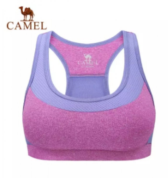 Camel ผู้หญิงยกทรงสปอร์ตระบายอากาศไม่มีแหวนเหล็กเสริมสร้างร่ายกายโยคะกันกระแทกฟิตเนสออกกำลังกายยิมเสื้อกั๊กสวมวิ่ง