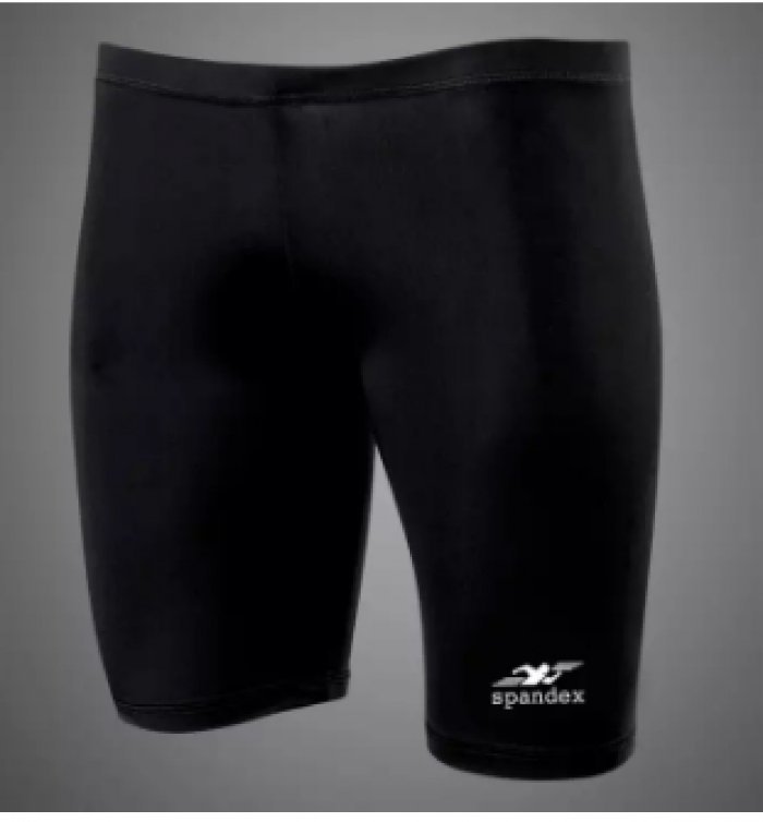 Spandex S001SF กางเกงรัดกล้ามเนื้อขาสั้น สีดำx4