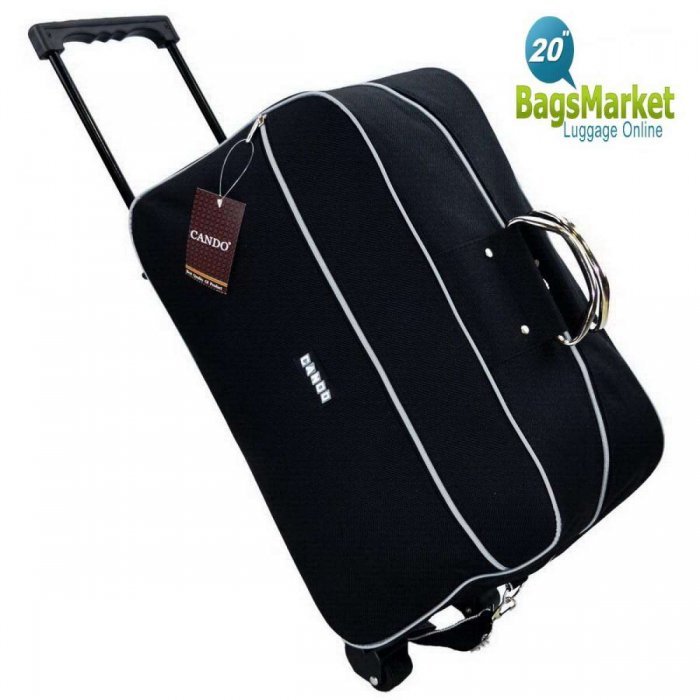 BagsMarket กระเป๋าเดินทาง 20 นิ้ว Cando กระเป๋าถือ กระเป๋าล้อลาก กระเป๋าสะพาย 20 นิ้ว Code F646420-1 (Black)