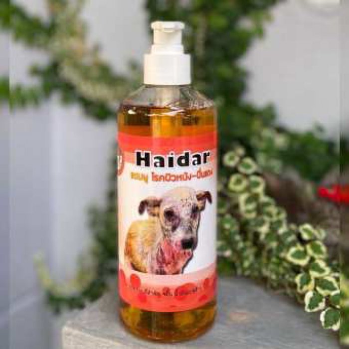 ็Haidar แชมพู สำหรับผิวหนังแพ้ง่าย แก้คัน เชื้อยีสต์ เชื้อรา ขี้เรื้อน 500 ml