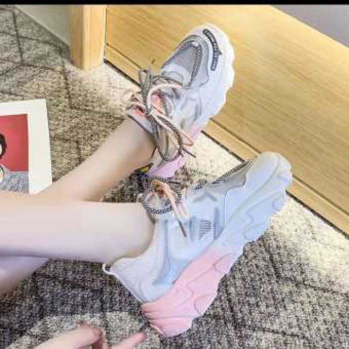 Fashion shoes????พร้อมส่ง???? ????รองเท้าผ้าใบ รองเท้าแฟชั่น รองเท้าผ้าใบผู้หญิง เสริมส้น 5 ซม.????????????