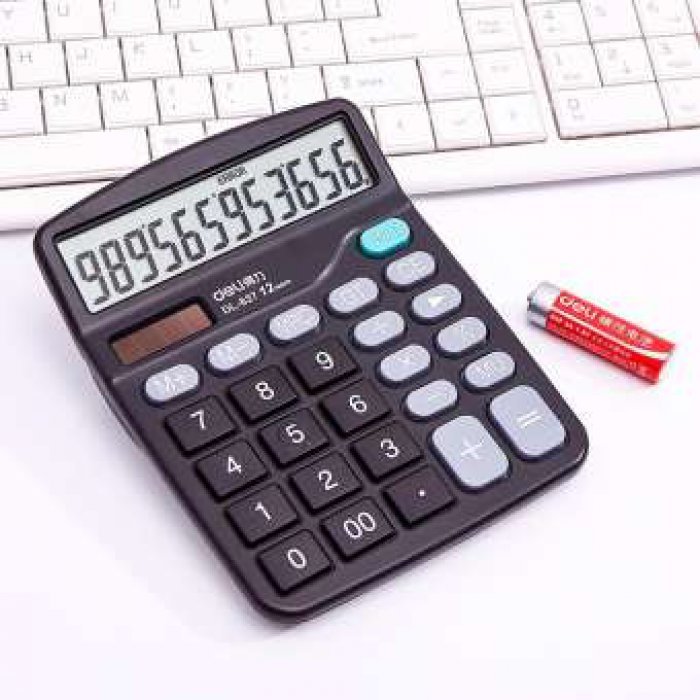 Calculator 12-digit ***ของแท้100%***เครื่องคิดเลขแบบตั้งโต๊ะ 12 หลัก รับประกัน3ปี ยี่ห้อ Deli 837 เครื่องคิดเลข เครื่องคิดเลขตั้งโต๊ะ เครื่องคิดเลขอย่างดี office