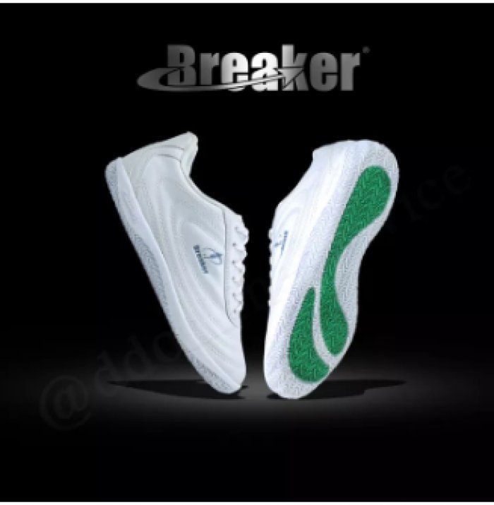 รองเท้าBreaker รองเท้าผ้าใบหนัง รองเท้านักเรียนชาย รองเท้านักเรียนหญิง รองเท้าผูกเชือก รองเท้าหนังสีดำ สีขาว Breaker แท้ รุ่น BK-30