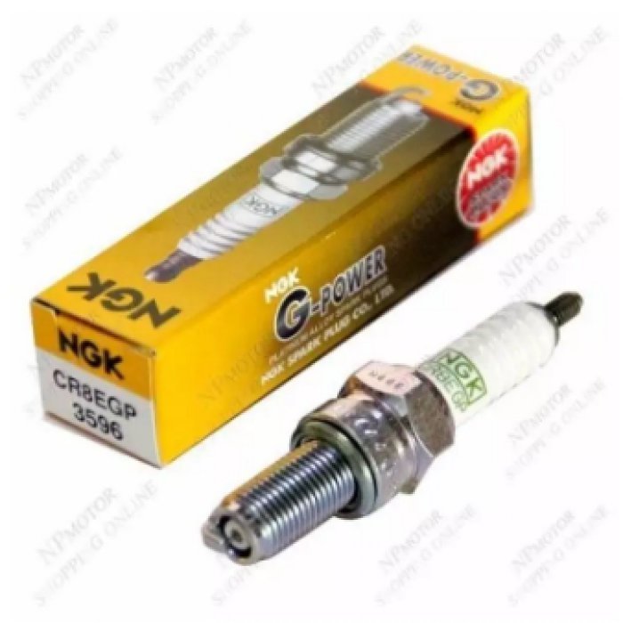 NGK G-POWER หัวเทียนเข็มรถจักรยานยนต์ 4 จังหวะ (CR8EGP-3596) เกลียวยาว ใส่ WAVE125/WAVE110-I/SONIC/CLICK-I