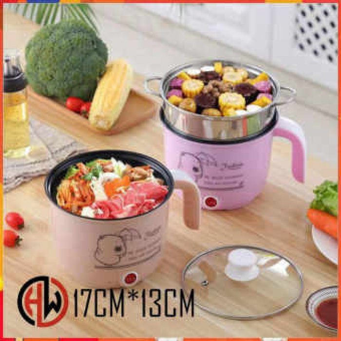 (รับประกัน 1 ปี) หม้อหุงข้าวอเนกประสงค์, ต้ม, ทอด, อุ่น, นึ่ง, นึ่งข้าว 1.8 ลิตร, นึ่งและวัสดุสแตนเลสที่ทนทานพร้อมนึ่งอาหาร