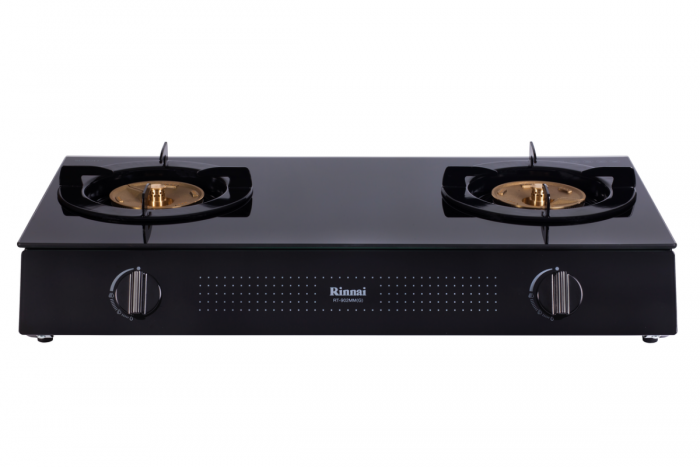 Rinnai เตาแก๊สตั้งโต๊ะ 2 หัวเตา รุ่น RT-902MM(G) หน้าเตากระจกนิรภัย