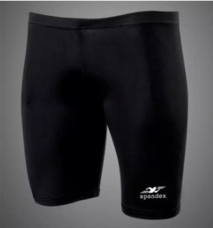 Spandex S001SF กางเกงรัดกล้ามเนื้อขาสั้น สีดำx2