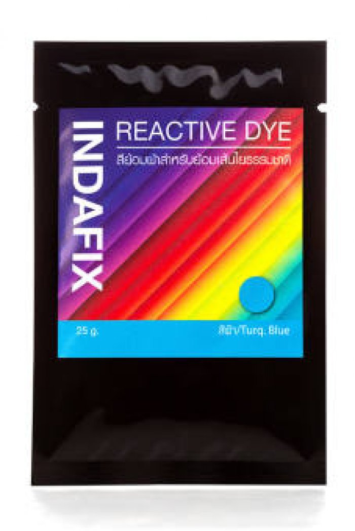 สีย้อมผ้า สูตร Premium ยี่ห้อ INDAFIX ขนาด 25 กรัม สำหรับย้อมผ้ามัดย้อม