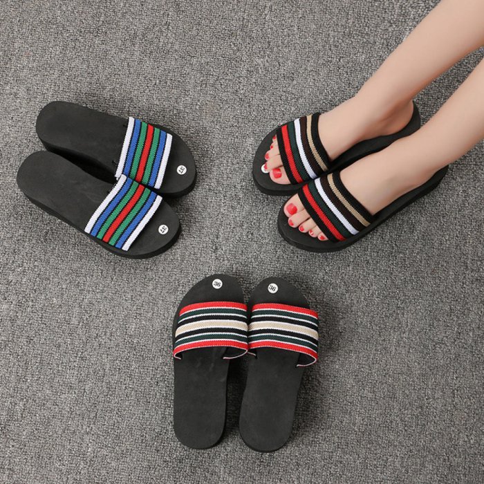 ISS518ฤดูร้อนสไตล์ชาติพันธุ์รองเท้าแตะแนวโน้มแฟชั่นFlip Flopsลายเค้กฟองน้ำและFlip Flops