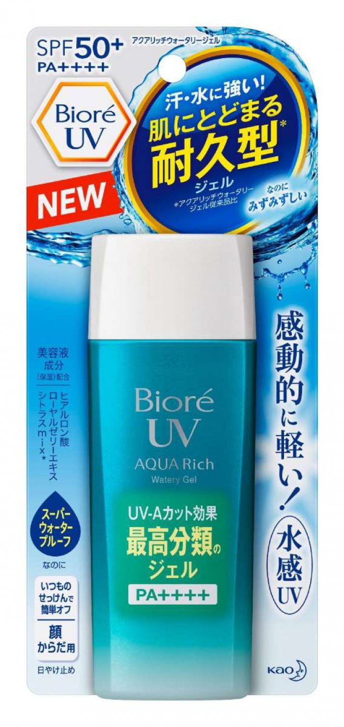 บิโอเร ยูวี อะควา ริช วอเตอร์รี่ เจล 90มล Biore UV Aqua Rich Watery Gel SPF50+ PA++++ 90ml เนื้อเจล