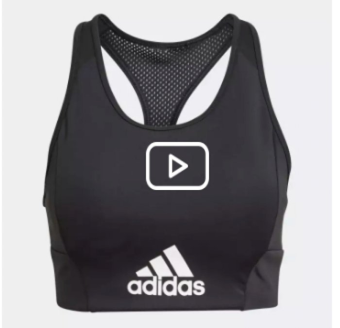 ADIDAS สปอร์ตบราท็อป AEROREADY DESIGNED 2 MOVE LOGO แบบมีฟองน้ำ