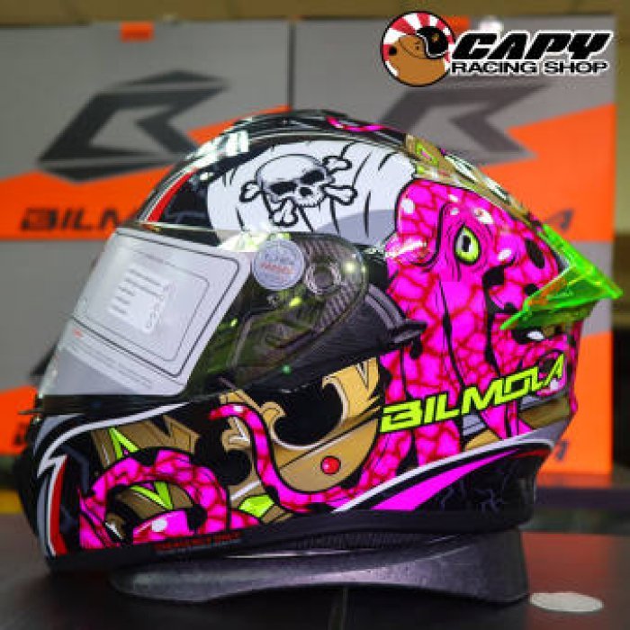 หมวกกันน็อค Bilmola Nexx 2020 King Octo ???? มีแว่นกันแดดในตัว สปอยเลอร์ใส (ชมพู,ฟ้า,เขียว) พร้อมจัดส่งด่วนทุกวัน