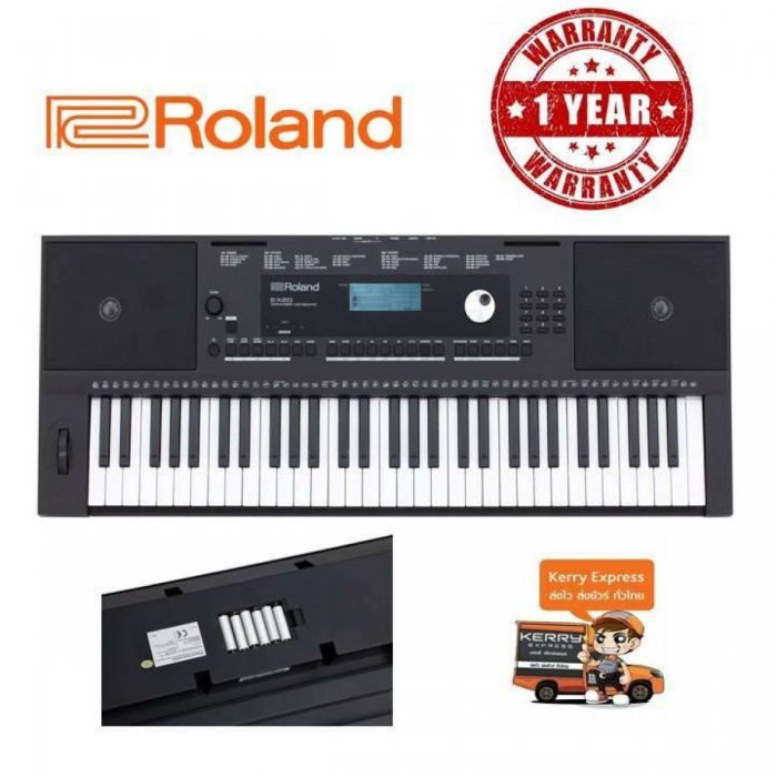 คีย์บอร์ด Keyboard Roland E-X20 มาพร้อมเสียงเครื่องดนตรีที่มีให้เลือกเล่นกว่า 600 เสียง พร้อมด้วยจังหวะ ระบบ auto bass&drums อีกกว่า 200 จังหวะ