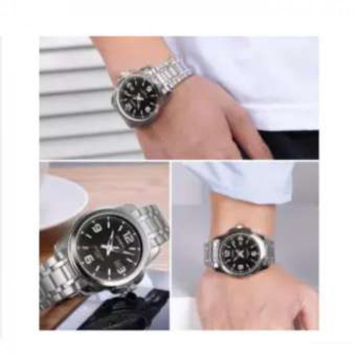 CASIO STANDARD นาฬิกาผู้ชายสายสแตนเลสหน้าปัดสีดำรุ่น MTP-1314D-1AV-100% รับประกันของแท้ 1 ปี