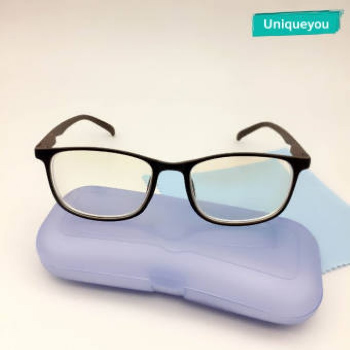 UniqueYou แว่นสายตายาวและสายตาสั้น เลนส์บลูบล๊อก Blue Filter ป้องกันรังสีสีฟ้า ป้องกันคอมพิวเตอร์ Anti-blue น้ำหนักเบา ใส่ได้ทั้งผู้หญิงและผู้ชาย คุณภาพอย่างดี พร้อมผ้าเช็ดแว่นและกล่องใส่แว่น