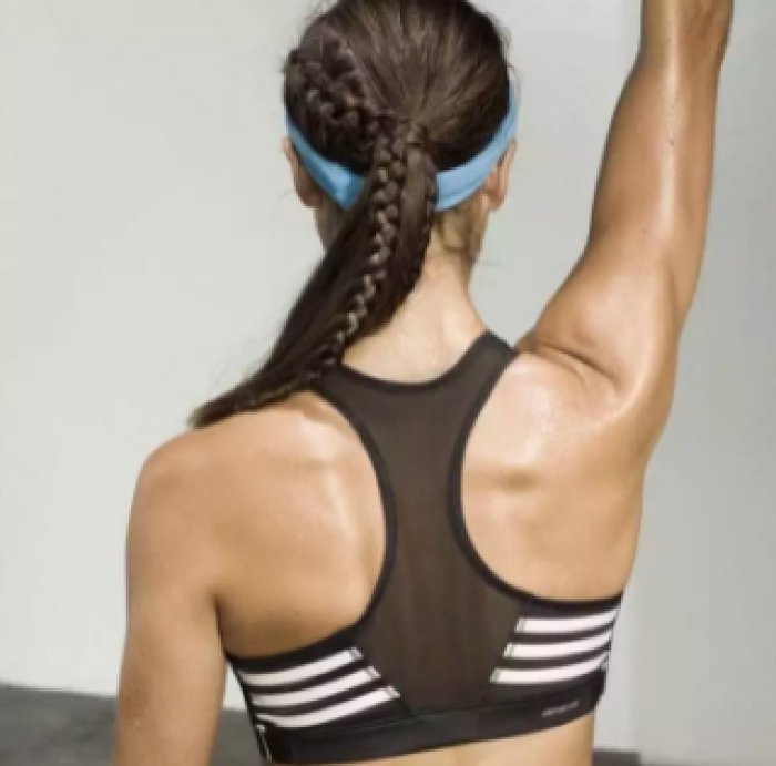 Adidas Black Climacool 3 Stripe Mesh Racer Back Sports Yoga Bra