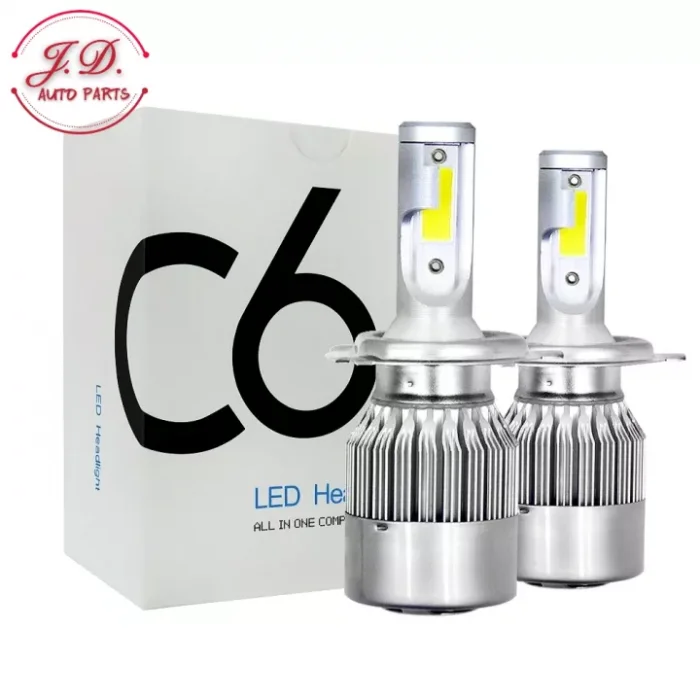 1คู่ ไฟหน้ารถยนต์ C6 LED แสงสีขาว H1 H4 H4 H7 H11 9005 9006 36W 6000K